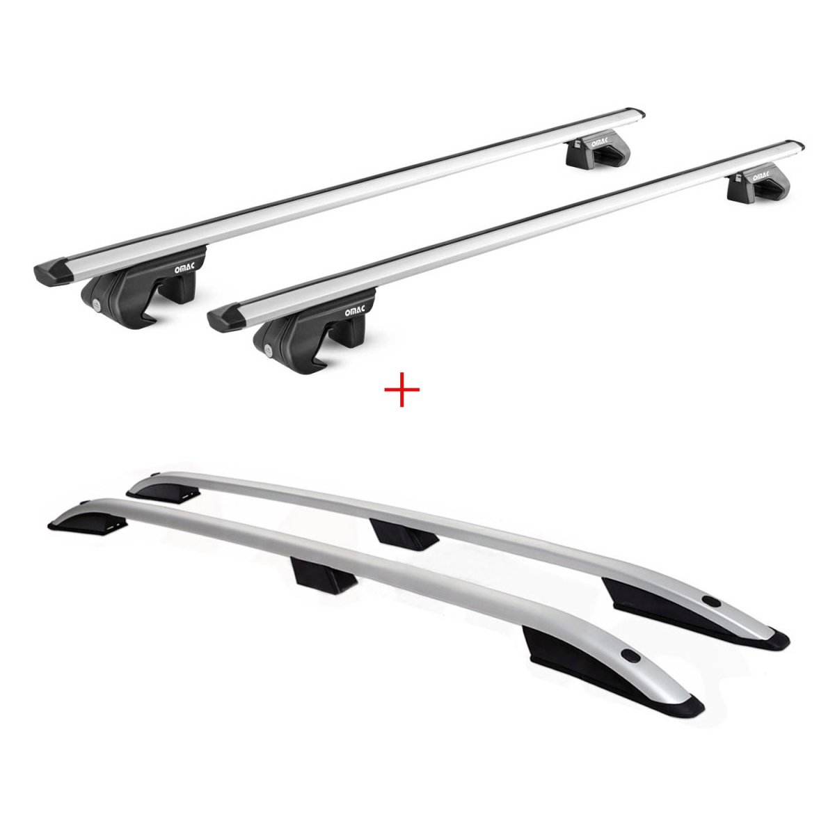 Volkswagen Tiguan Roof Rack Rail Set - Omac - 7514950SP + 96029751OMC - Gray - '09-'17